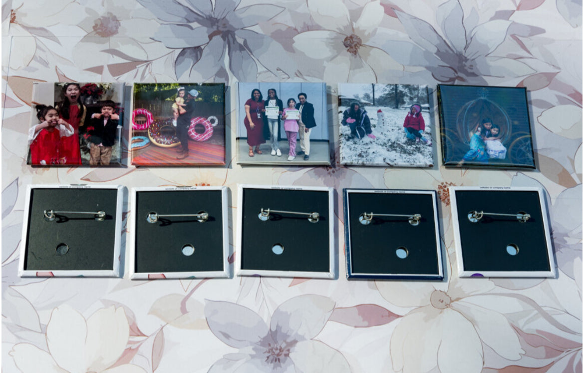 Square 2x2" Buttons, set of 9