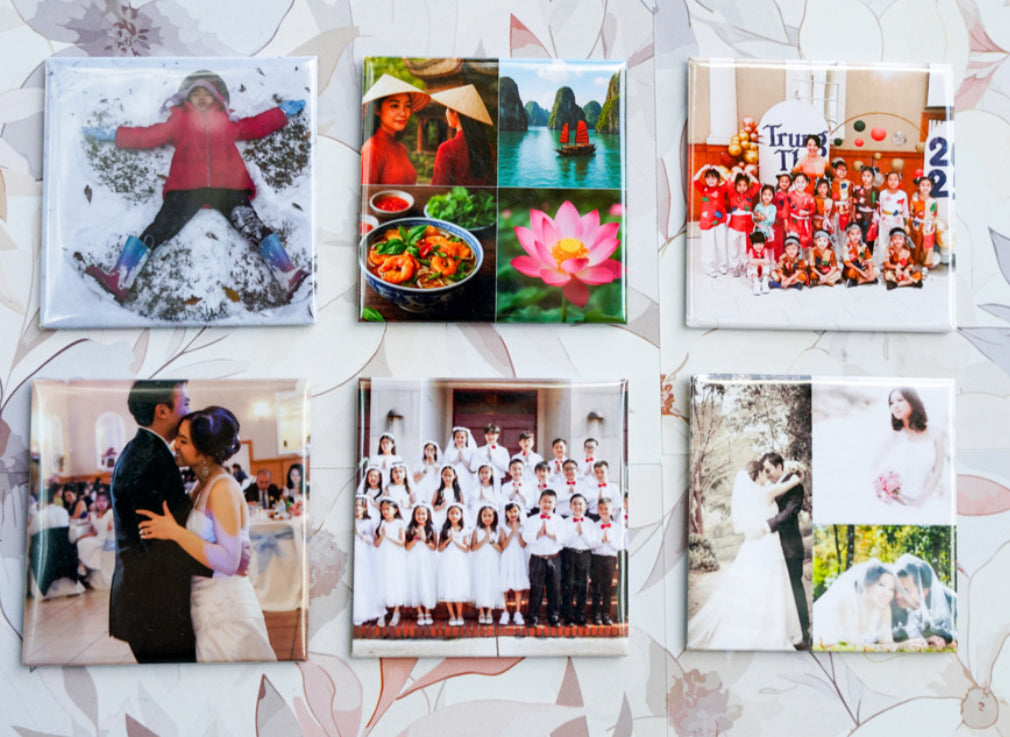 Square 2.5x2.5" Magnets, set of 6