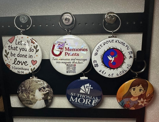 Round 2.25” Key Rings. Set of 9